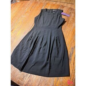 New Sz 10 Shape FX Black Sleeveless Lined Rear Zip Shapewear Slimming Dress NWT